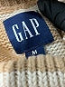 Gap 100% Cotton Stripes Tan Turtleneck Sweater Size M - photo 7