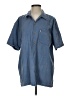 Unbranded 100% Cotton Blue Short Sleeve Button-Down Shirt Size S - photo 1