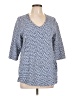 Habitat Blue 3/4 Sleeve Blouse Size L - photo 1