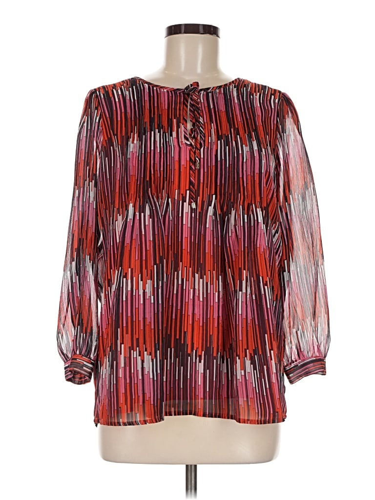 Pre-owned Tommy Hilfiger 3/4 Sleeve Blouse In Red