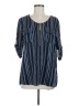 Ellen Tracy Blue 3/4 Sleeve Blouse Size M - photo 1