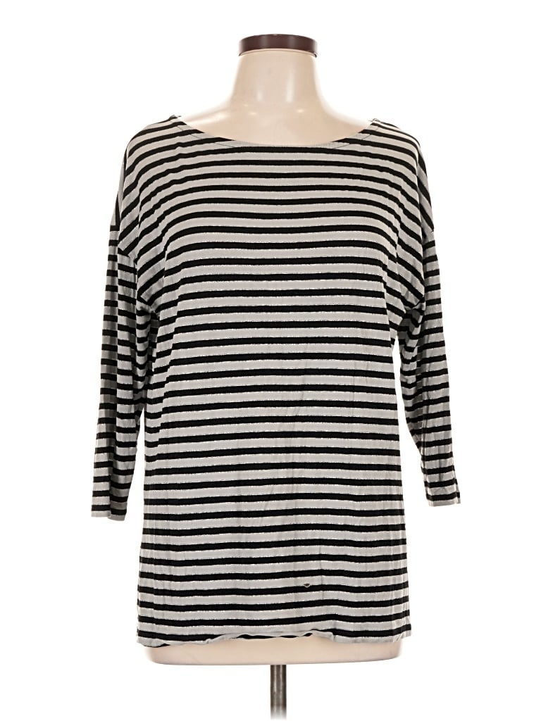 Pre-owned Talbots 3/4 Sleeve T-shirt In Silver