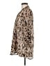 Chico's Animal Print Tan Long Sleeve Blouse Size Med (1) - photo 5