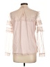 Express 100% Nylon Pink Long Sleeve Blouse Size L - photo 2