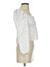 Sunday Best 100% Polyester Polka Dots White Long Sleeve Blouse Size XXS - photo 4