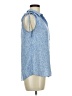 Croft & Barrow Blue Sleeveless Button-Down Shirt Size M - photo 4