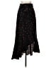 Intermix 100% Silk Hearts Black Silk Skirt Size P (petite) - photo 1