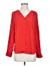 Express 100% Polyester Red Long Sleeve Blouse Size S - photo 1