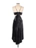 Halston Heritage Metallic Black Cocktail Dress Size 0 - photo 2