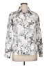 Foxcroft Floral Silver Long Sleeve Blouse Size 16 - photo 1
