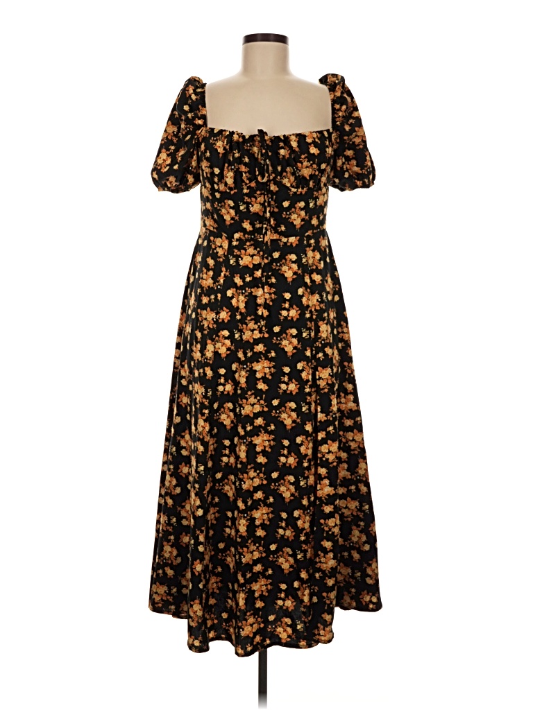 Pre-owned Shein Casual Dress In Brown