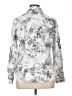 Foxcroft Floral Silver Long Sleeve Blouse Size 16 - photo 2