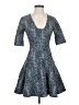 Lela Rose Tweed Blue Cocktail Dress Size 2 - photo 1