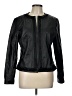 Chico's 100% Leather Black Leather Jacket Size Lg (2) - photo 1