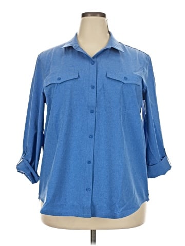 Eddie Bauer 3/4 Sleeve Button-Down Shirt (view 1)