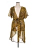Live 4 Truth 100% Polyester Animal Print Yellow Cocktail Dress Size 1X - photo 1