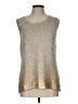 Chico's Metallic Silver Sweater Vest Size Lg (2) - photo 1
