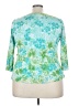 Avenue 100% Polyester Teal 3/4 Sleeve Top Size 22 Plus - photo 2