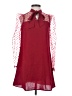 Unbranded 100% Polyester Hearts Burgundy Cocktail Dress Size XS (estimated) - photo 1
