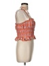 VICI 100% Cotton Plaid Orange Sleeveless Blouse Size L - photo 4