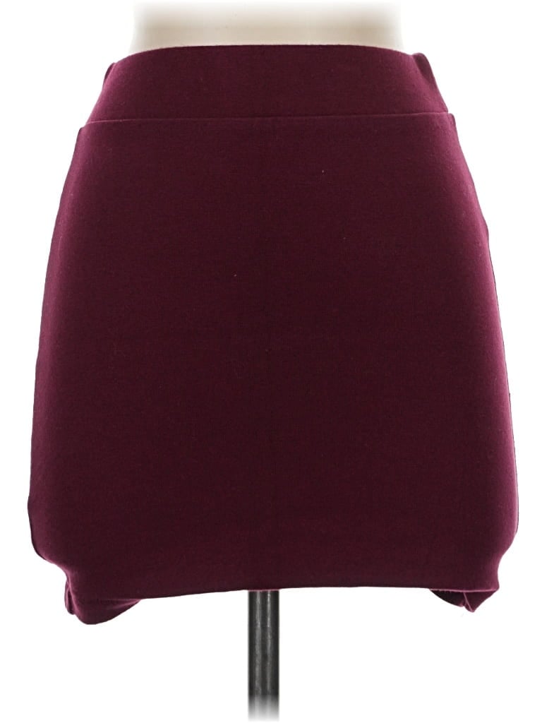 Pre-owned Forever 21 Casual Skirt In Burgundy