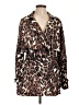 Shein 100% Polyester Animal Print Brown Coat Size 12 - photo 1