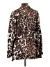 Shein 100% Polyester Animal Print Brown Coat Size 12 - photo 2