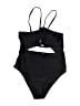Cupshe Solid Black One Piece Swimsuit Size M - photo 1