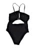 Cupshe Solid Black One Piece Swimsuit Size M - photo 2