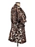 Shein 100% Polyester Animal Print Brown Coat Size 12 - photo 4
