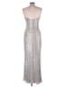Eliza J Metallic Silver Cocktail Dress Size 10 - photo 2
