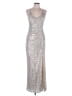 Eliza J Metallic Silver Cocktail Dress Size 10 - photo 1