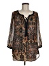 Meadow Rue 100% Polyester Black 3/4 Sleeve Blouse Size M - photo 1