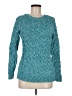 Lands' End 100% Cotton Tweed Teal Pullover Sweater Size M - photo 1