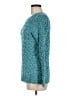 Lands' End 100% Cotton Tweed Teal Pullover Sweater Size M - photo 5