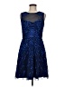 Aidan Mattox 100% Polyester Stars Blue Cocktail Dress Size 8 - photo 1