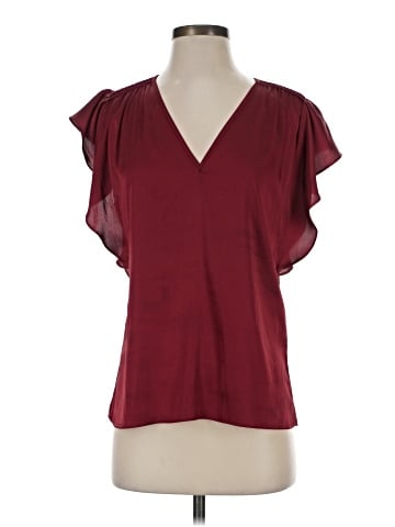 White House Black Market Short Sleeve Blouse (view 1)