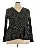 White Birch Black Long Sleeve Blouse Size 3X - photo 1
