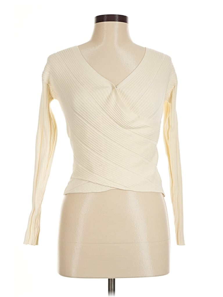 Pre-owned Heartloom Long Sleeve Top Ivory Cowl Neck Tops