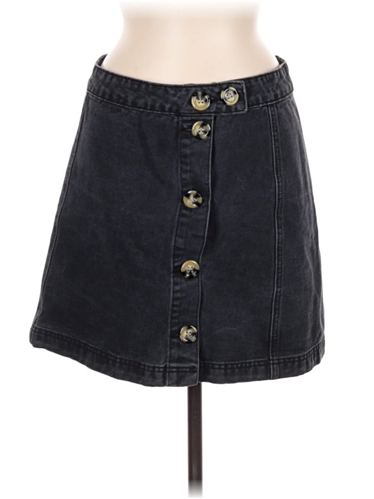 Pre-owned Cotton On Denim Skirt In Black