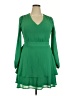 Cato Solid Green Cocktail Dress Size 14 - photo 1
