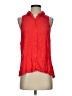 Splendid 100% Rayon Red Sleeveless Button-Down Shirt Size S - photo 1