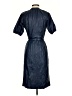 Ann Taylor 100% Polyester Blue Casual Dress Size 4 Petite - photo 2