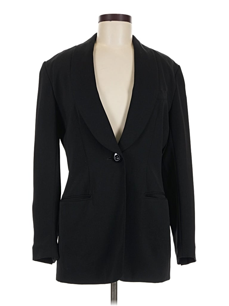 Pre-owned Oleg Cassini Blazer Jacket In Black