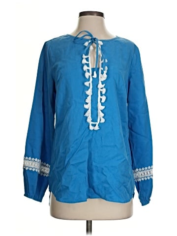 Line & Dot Long Sleeve Blouse (view 1)