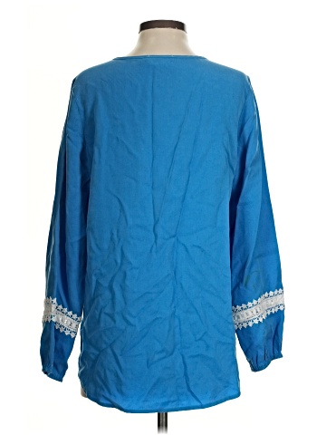 Line & Dot Long Sleeve Blouse (view 2)