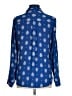 Express 100% Polyester Polka Dots Blue Long Sleeve Blouse Size M - photo 2