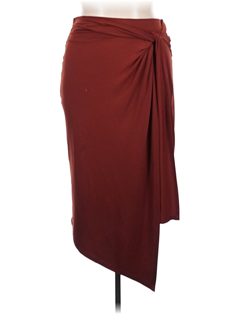 Pre-owned Nine West Casual Skirt In Burgundy