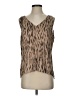 Nordstrom Animal Print Tan Brown Sleeveless Blouse Size S - photo 1