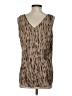 Nordstrom Animal Print Tan Brown Sleeveless Blouse Size S - photo 2